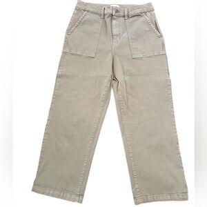 Studio Blue Olive Green Cropped Jeans